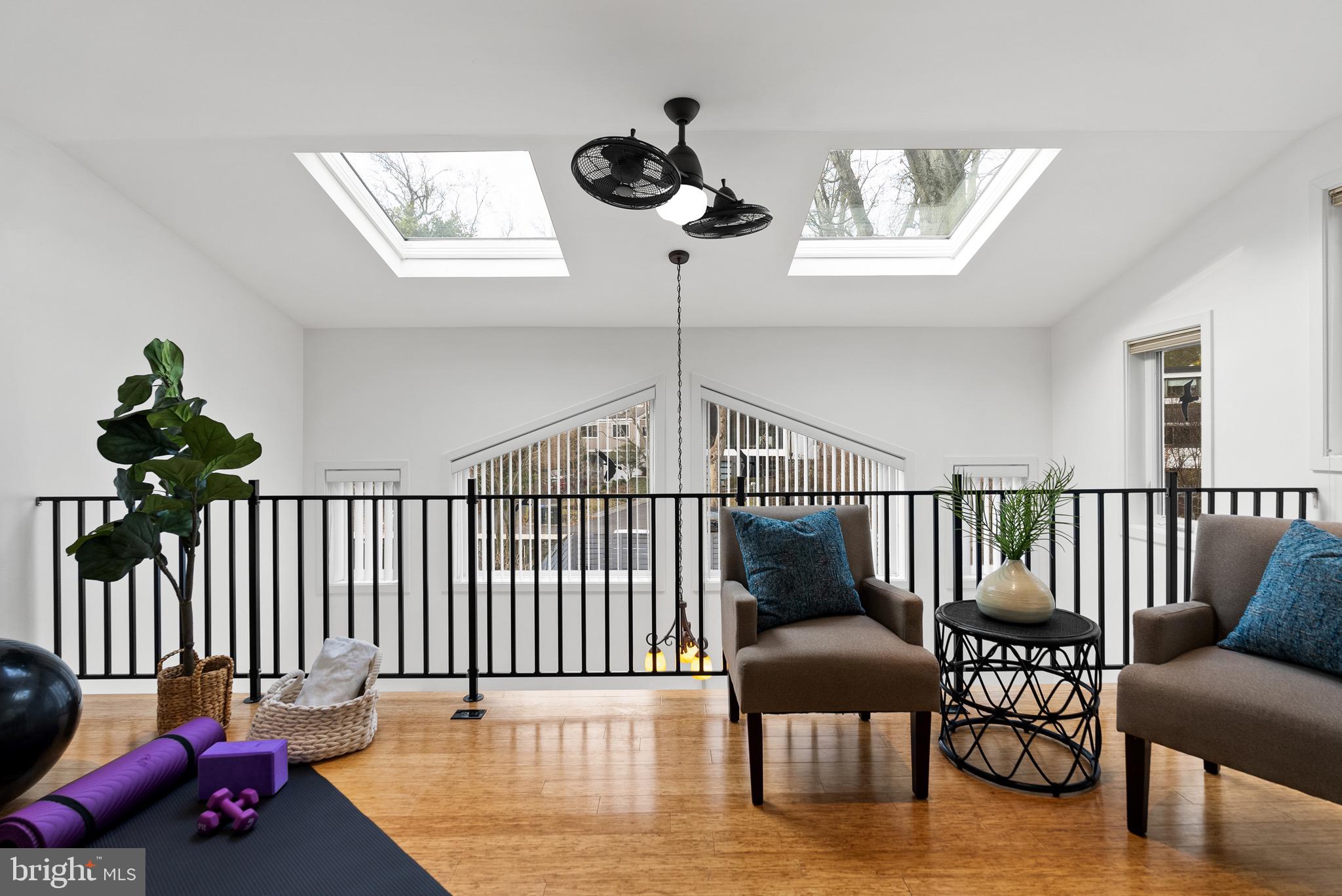 4854 Reservoir Road Northwest Washington, DC 20007 - Photo 39 of 53 Owner balcony: skylights & second story views