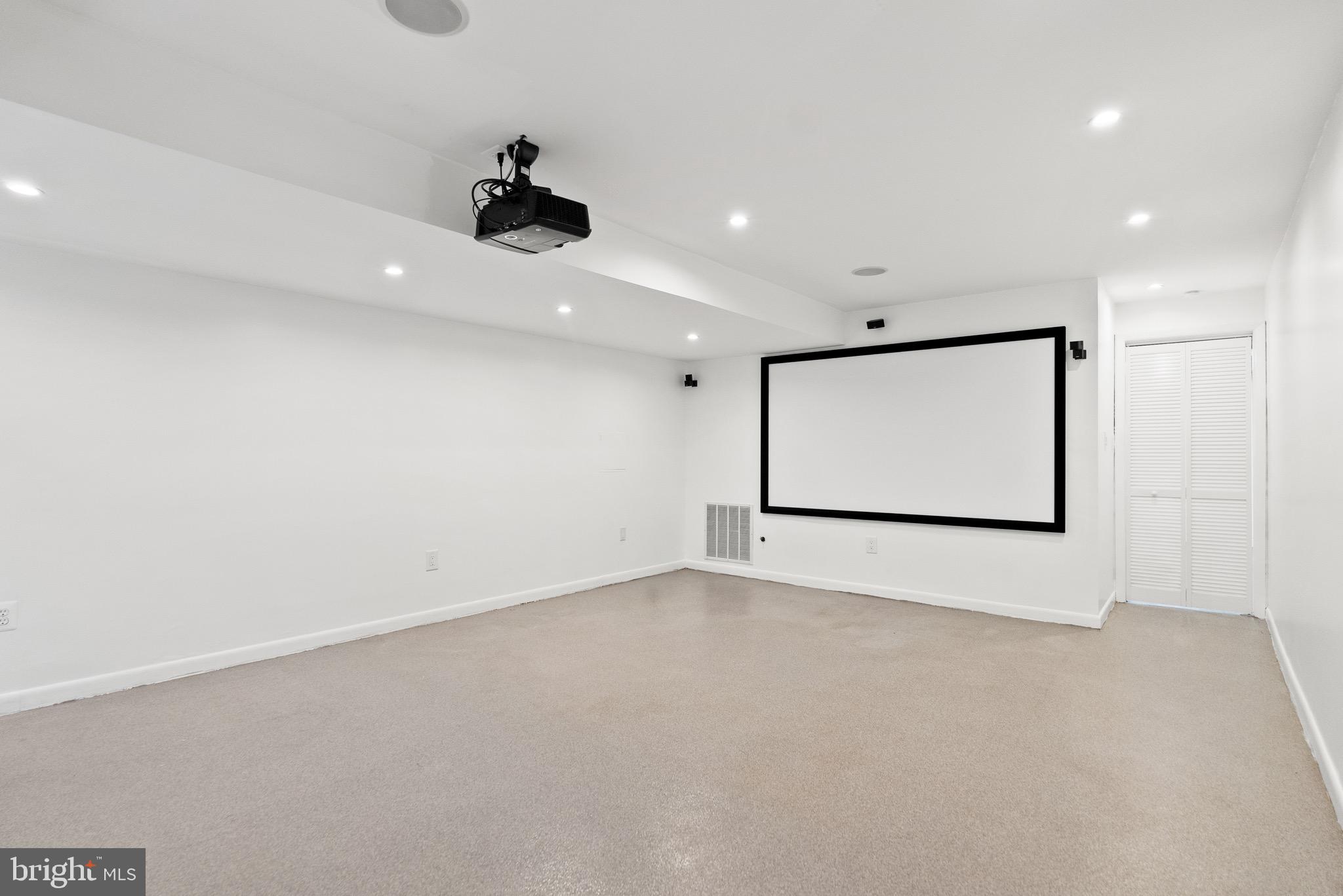 4854 Reservoir Road Northwest Washington, DC 20007 - Photo 45 of 53 Large finished basement with theatre