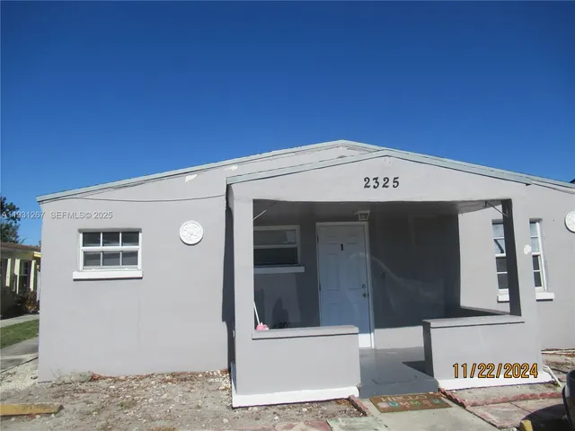 a view of a building with entryway