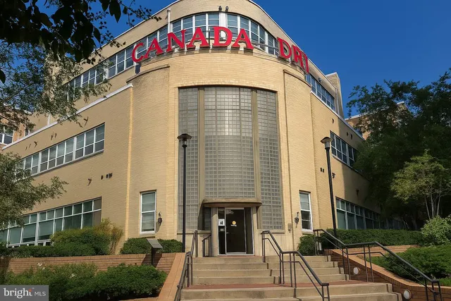 a front view of a building