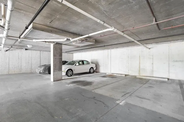 a view of a car garage