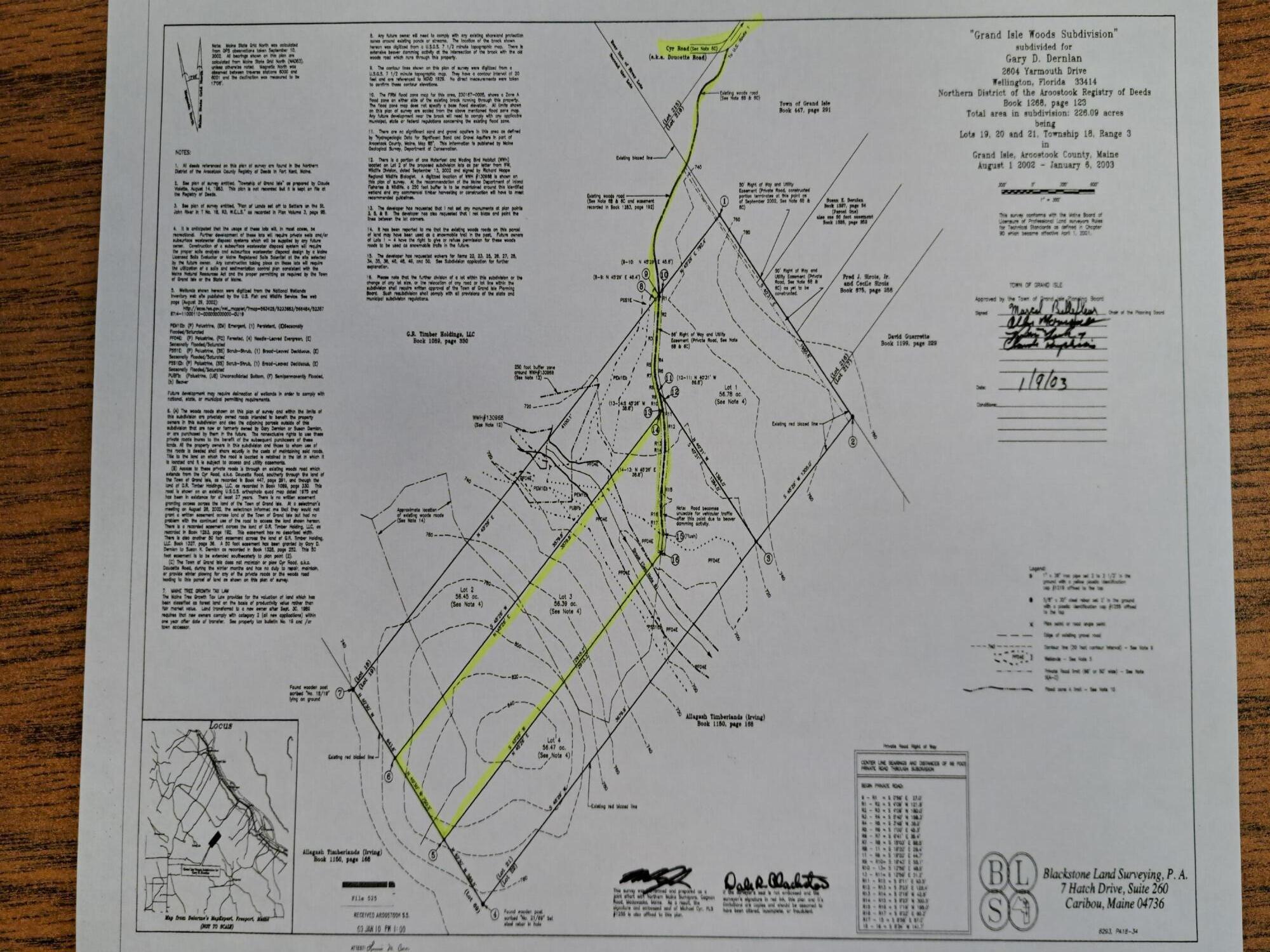 Lot #3 Grand Isle Grand Isle, ME 04746 - Photo 2 of 2 Grand Isle Subdivision Plan
