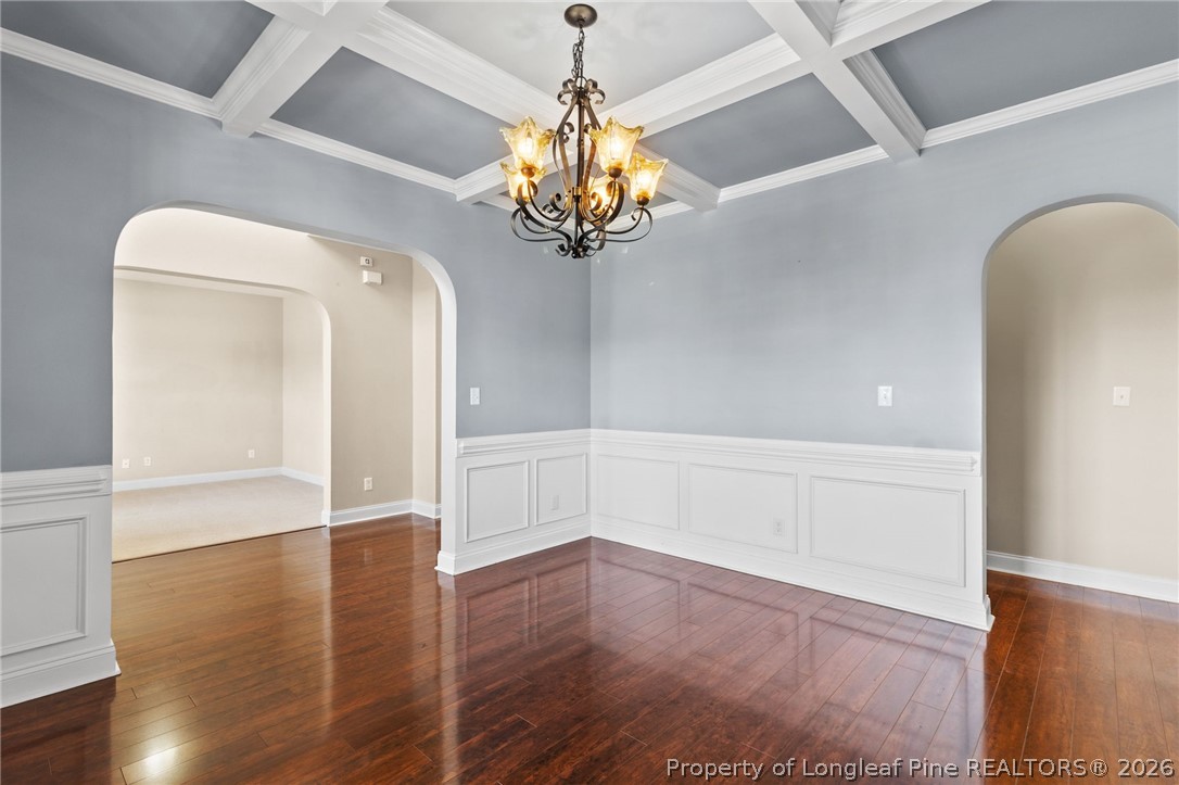 368 Exeter Drive Raeford, NC 28376 - Photo 7 of 49 a view of a room with wooden floor and chandelier