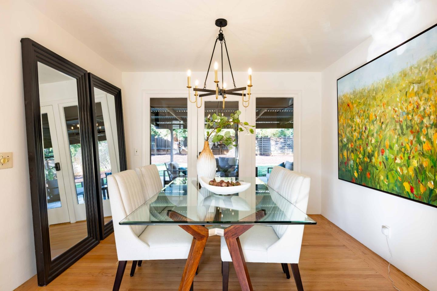 764 Parma Way Los Altos, CA 94024 - Photo 6 of 21 a dining room with furniture a chandelier and wooden floor