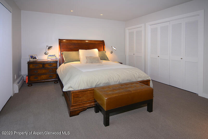 309 Mountain Laurel Drive Aspen, CO 81611 - Photo 7 of 14 a bed sitting in a room with furniture and a closet