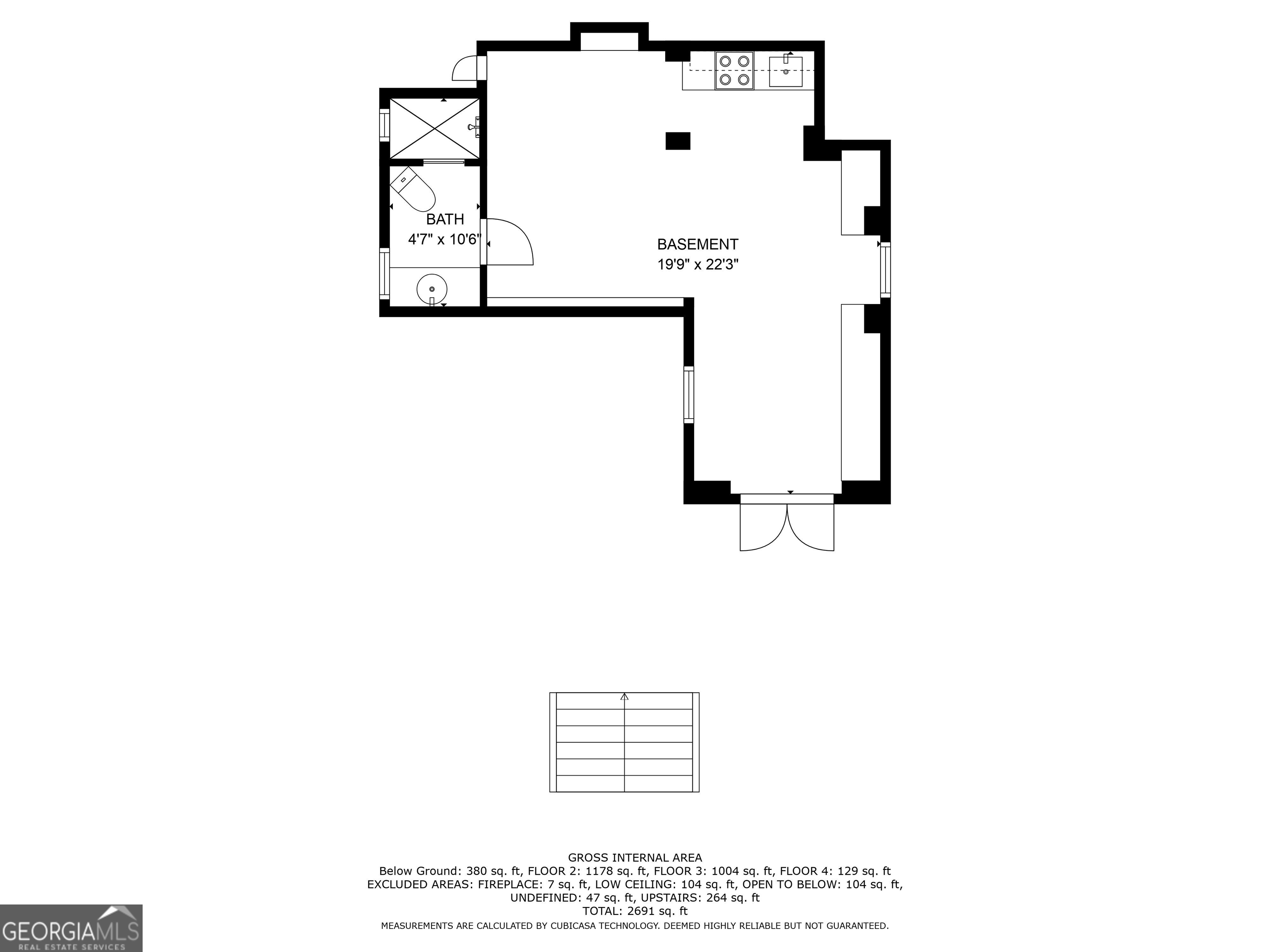 407 East 3rd Street Rome, GA 30161 - Photo 74 of 78 Floorplan by Cubicasa. Measurements not guaranteed.