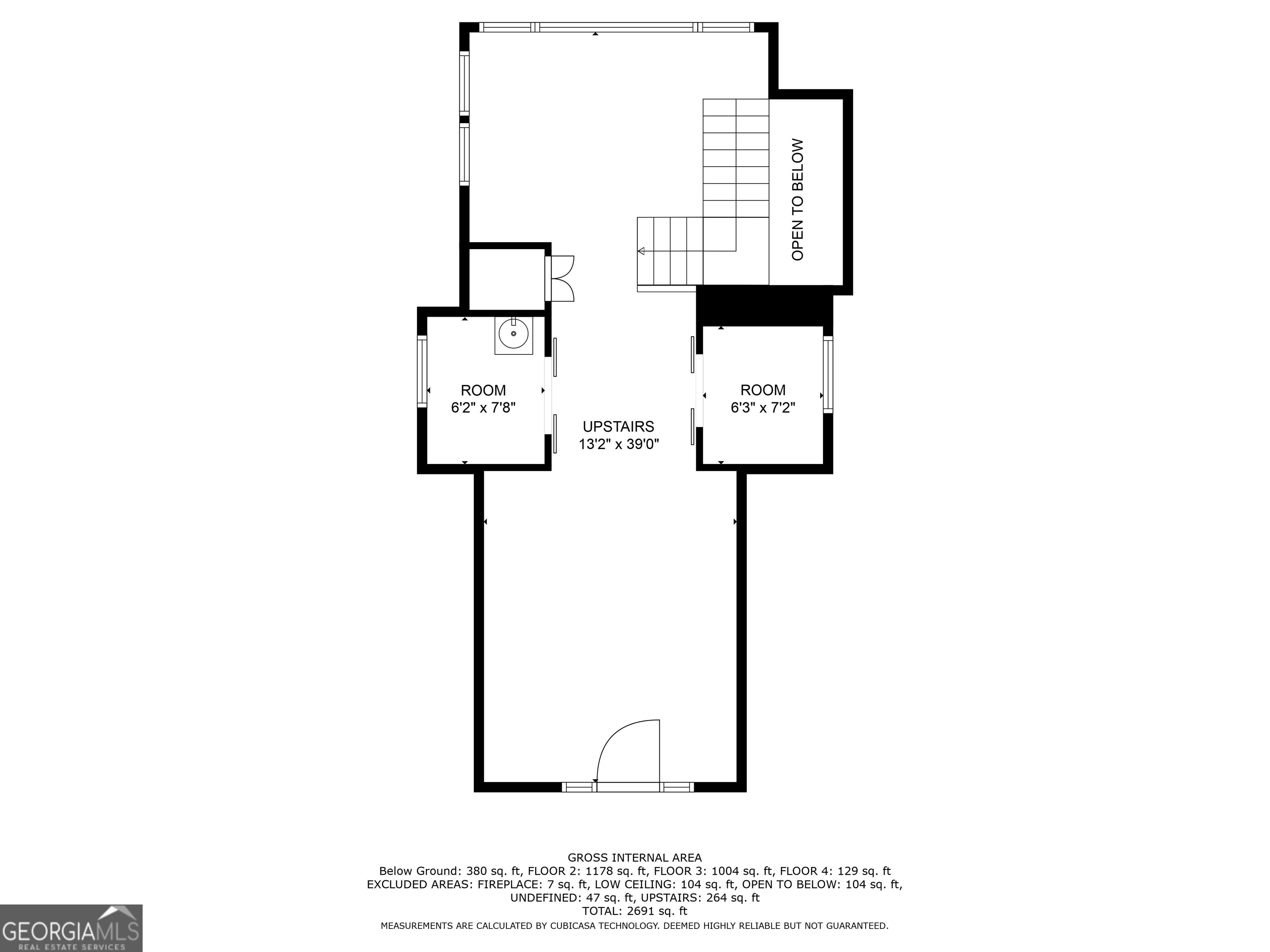 407 East 3rd Street Rome, GA 30161 - Photo 77 of 78 Floorplan by Cubicasa. Measurements not guaranteed.