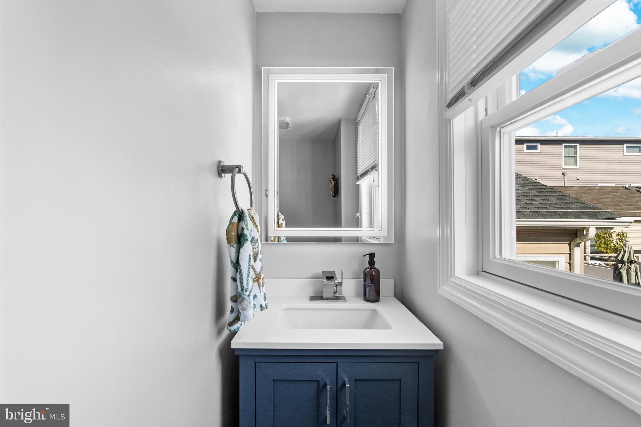 140 North Ocean Avenue Point Pleasant Beach, NJ 08742 - Photo 30 of 49 a bathroom with a sink and a mirror