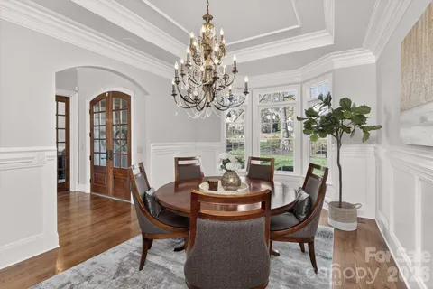 a view of a garden with an outdoor space