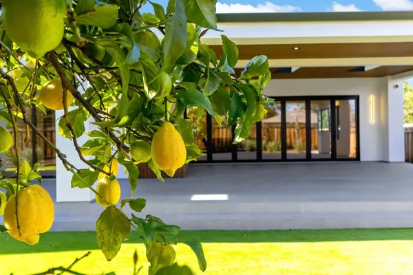 a bathroom with a double vanity sink mirror and shower