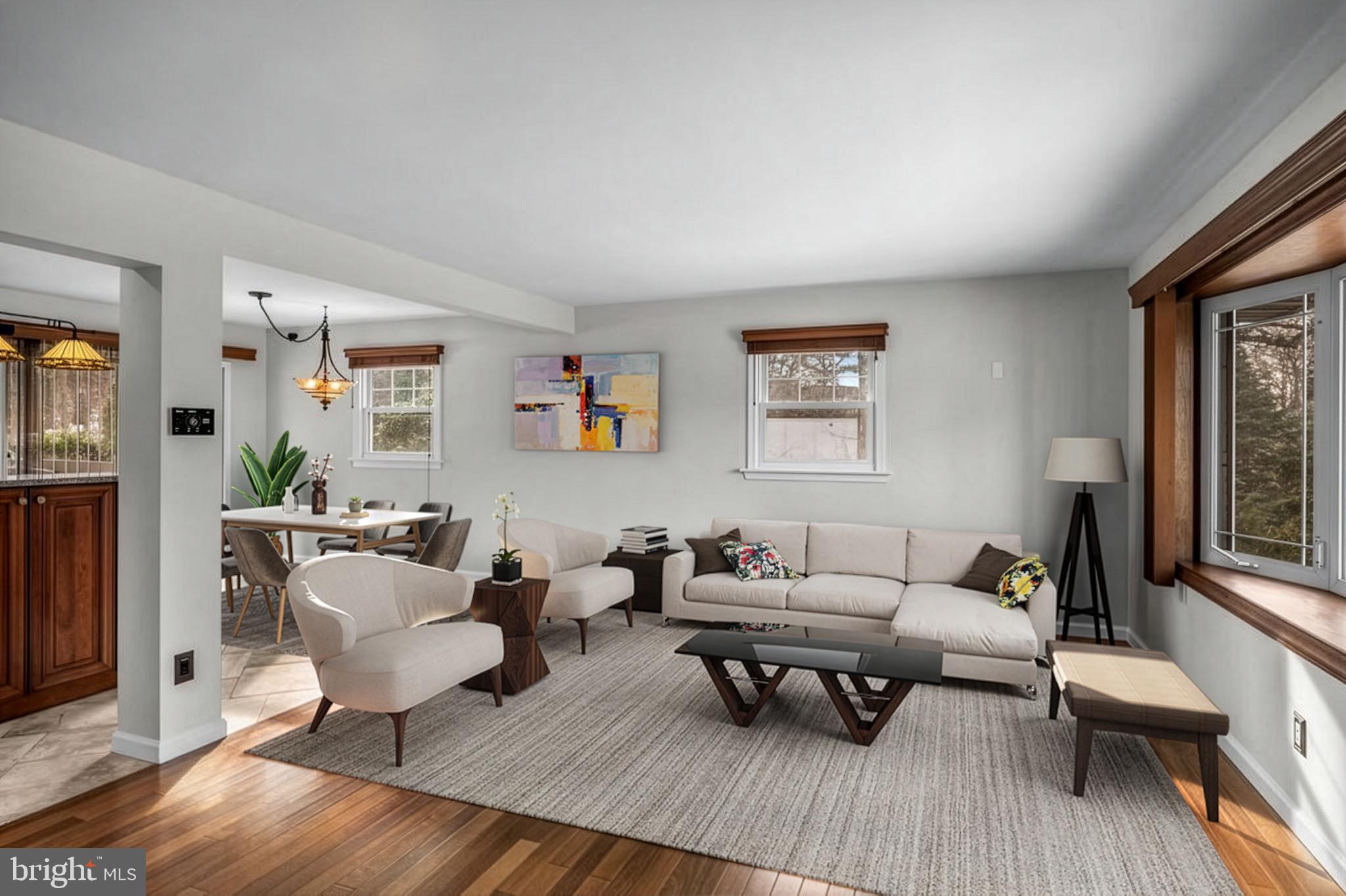300 Copley Road Haddonfield, NJ 08033 - Photo 3 of 27 a living room with furniture and a wooden floor