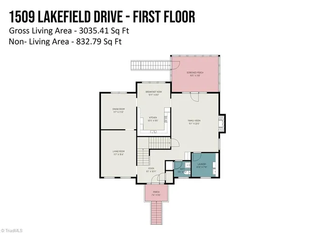 $549,000 | 1509 Lakefield Drive, Clemmons, NC 27012