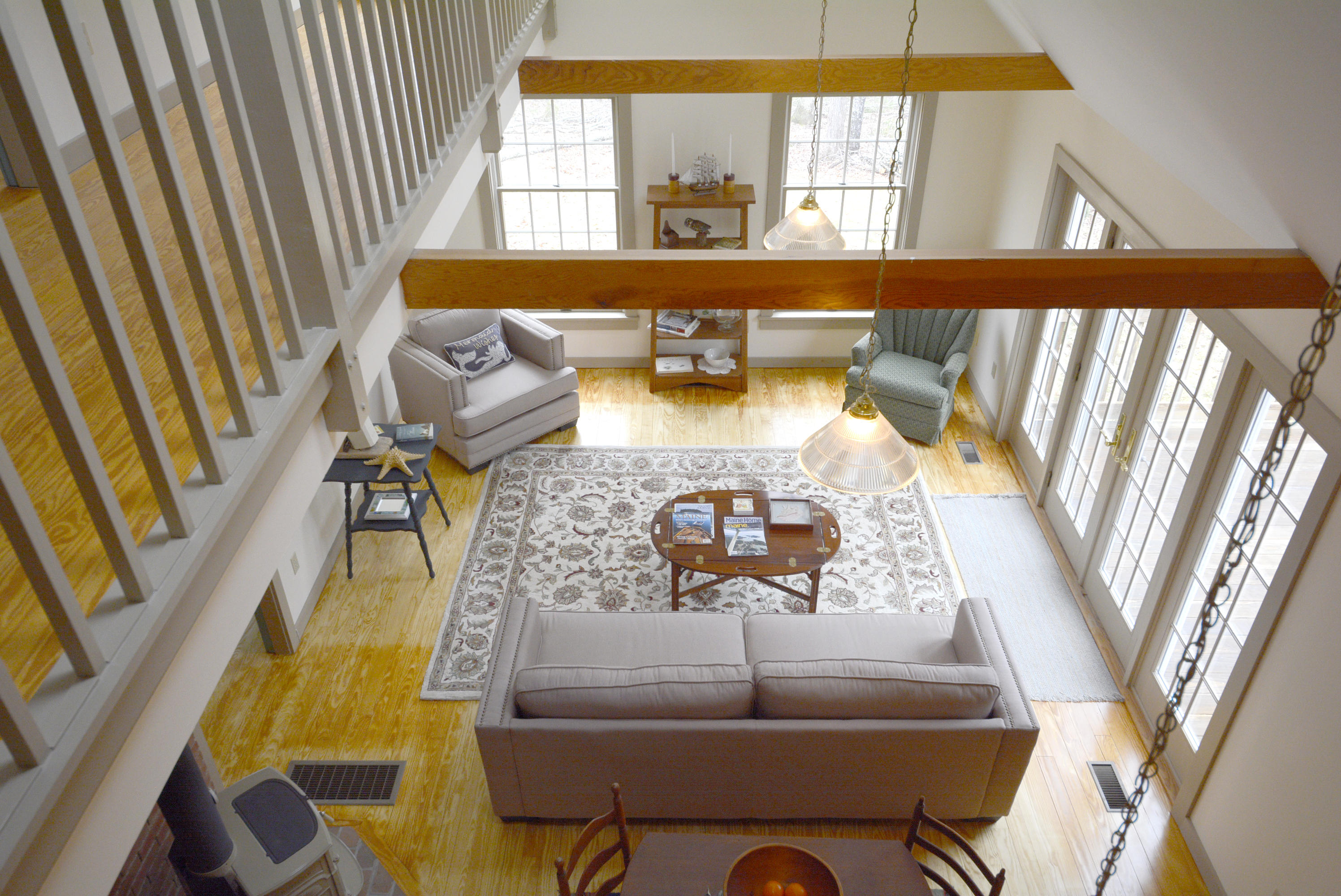 460 Bremen Road Waldoboro, ME 04572 - Photo 4 of 36 view of living room from loft
