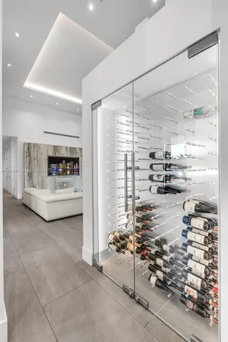 a bathroom with a bathtub and a sink