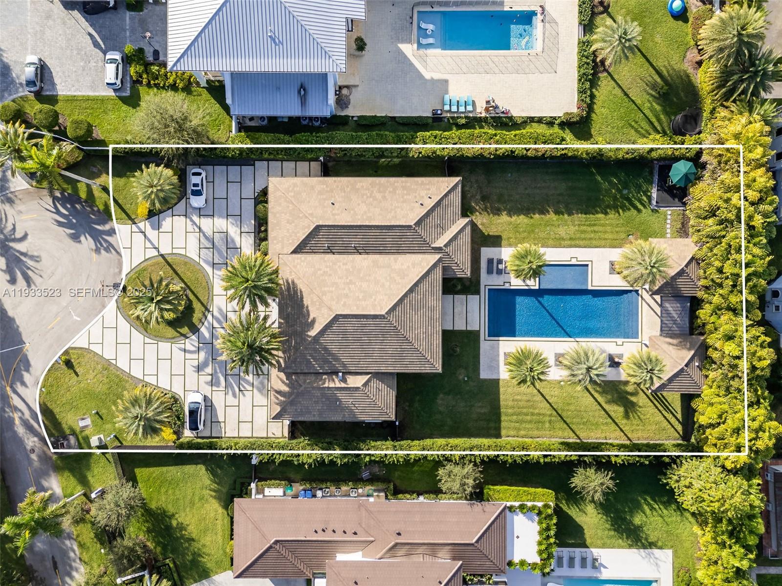 8271 Southwest 67th Street Miami, FL 33143 - Photo 76 of 88 an aerial view of a house with a lake view
