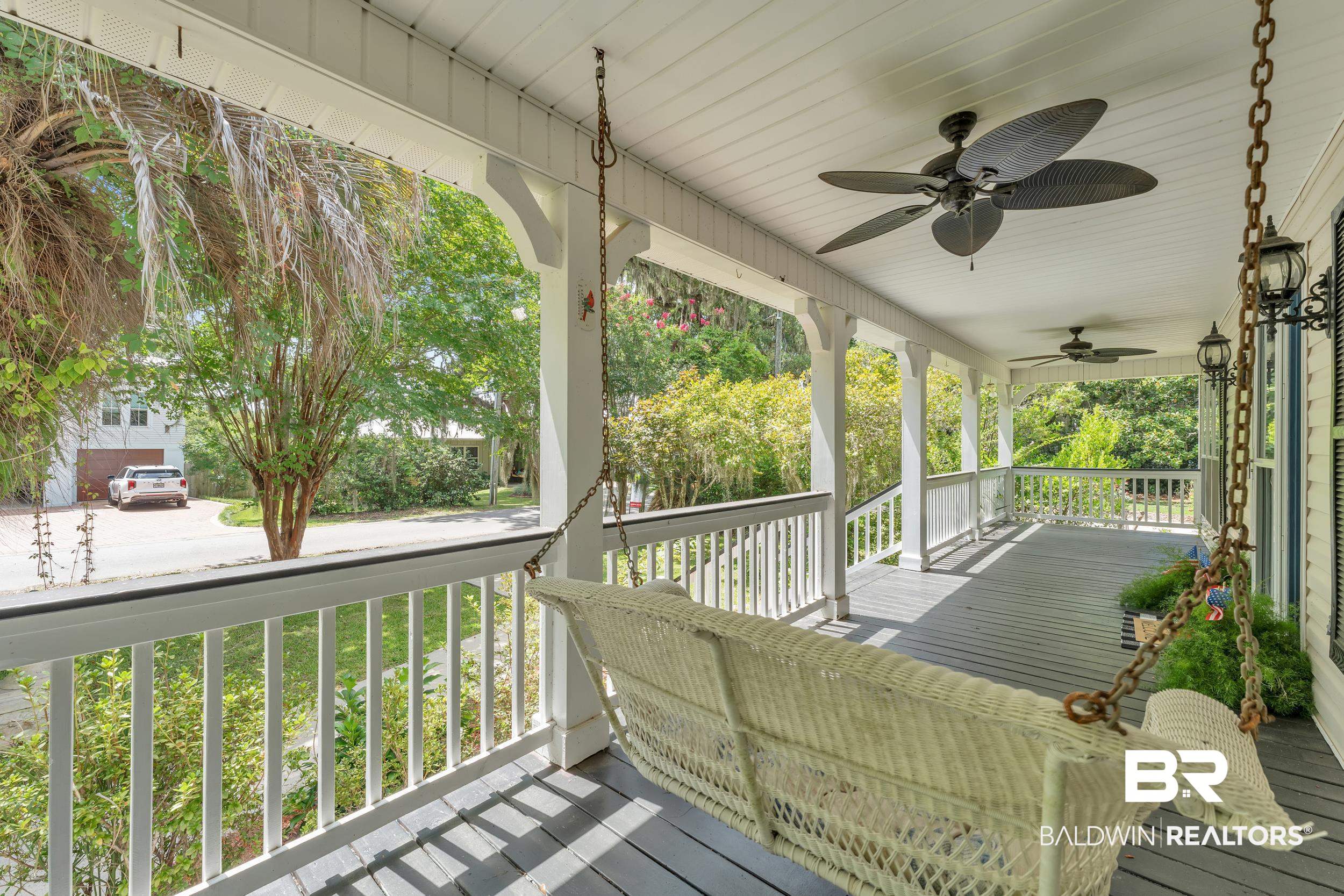 7485 Coopers Landing Road Foley, AL 36535 - Photo 10 of 20 Deep Front Porch with Fans
