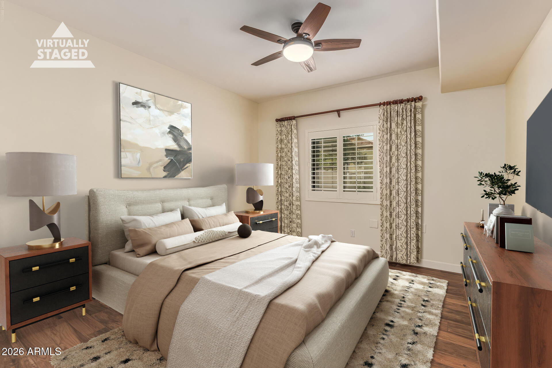 5445 East McKellips Road, Unit 25 Mesa, AZ 85215 - Photo 13 of 32 a bedroom with bed and window