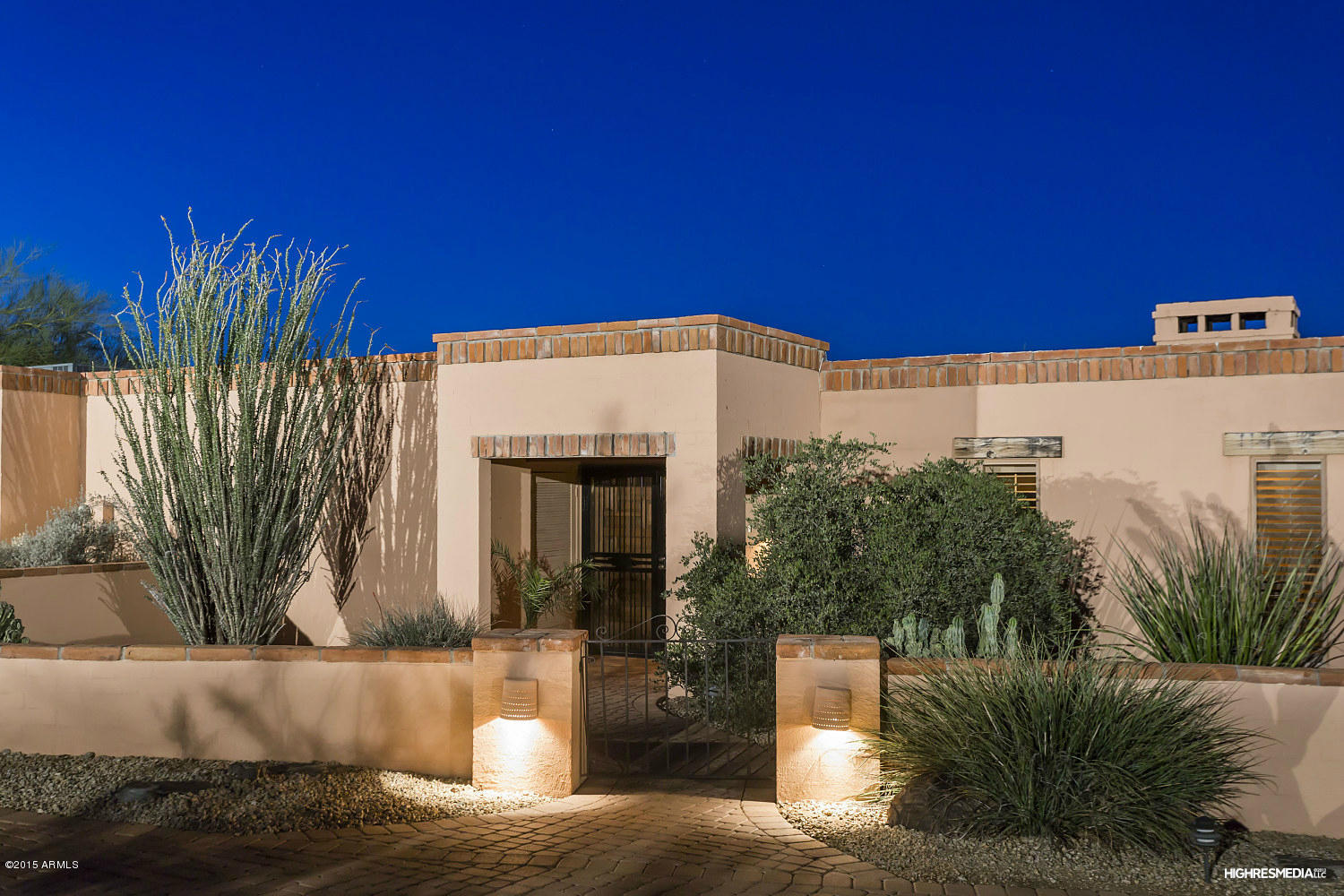 6331 East Quartz Mountain Road Paradise Valley, AZ 85253 - Photo 3 of 19 Close Up of Welcoming Entry