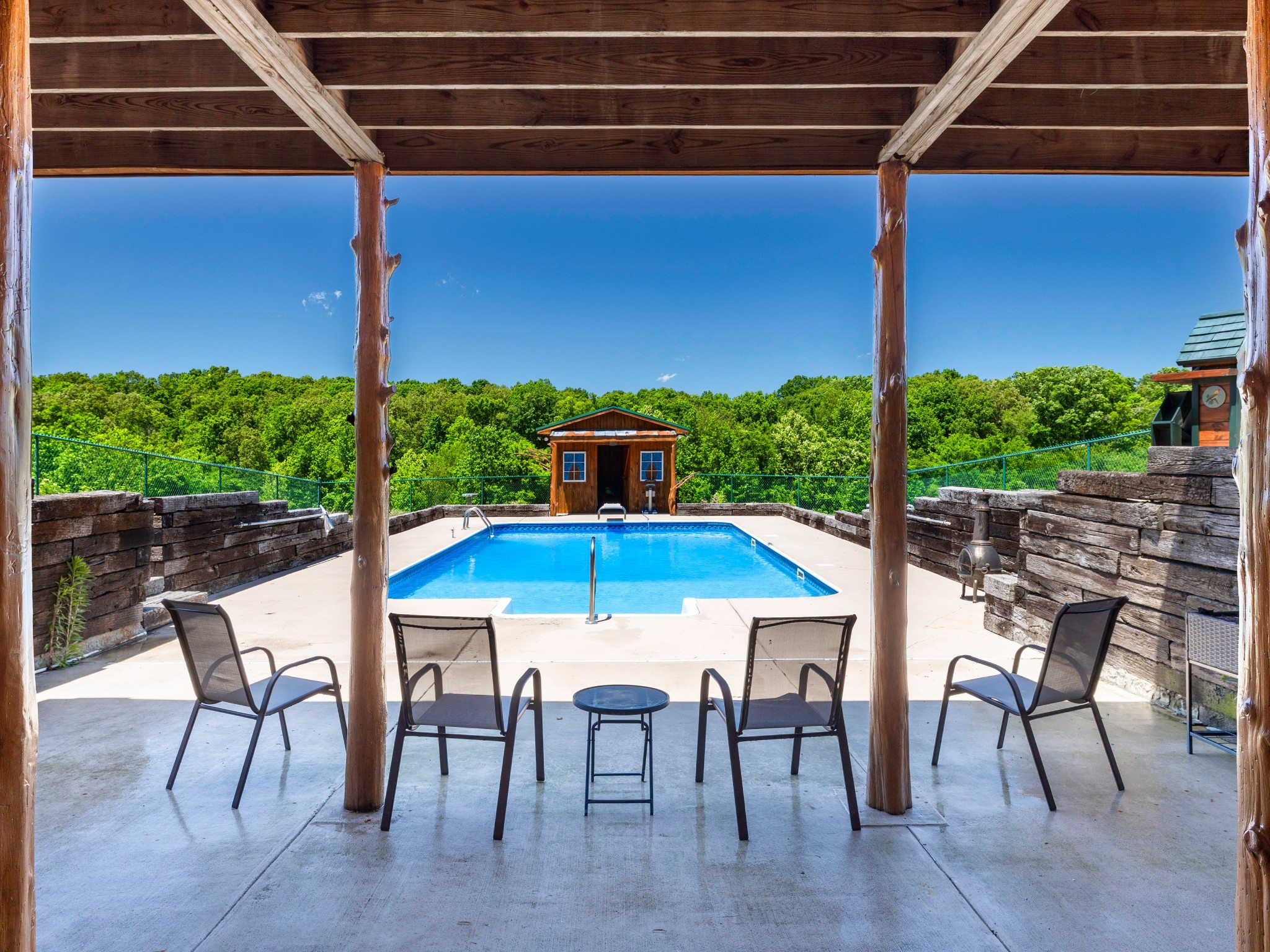 375 Good Hope Road Leoma, TN 38468 - Photo 21 of 23 a view of an outdoor sitting area with furniture and wooden floor