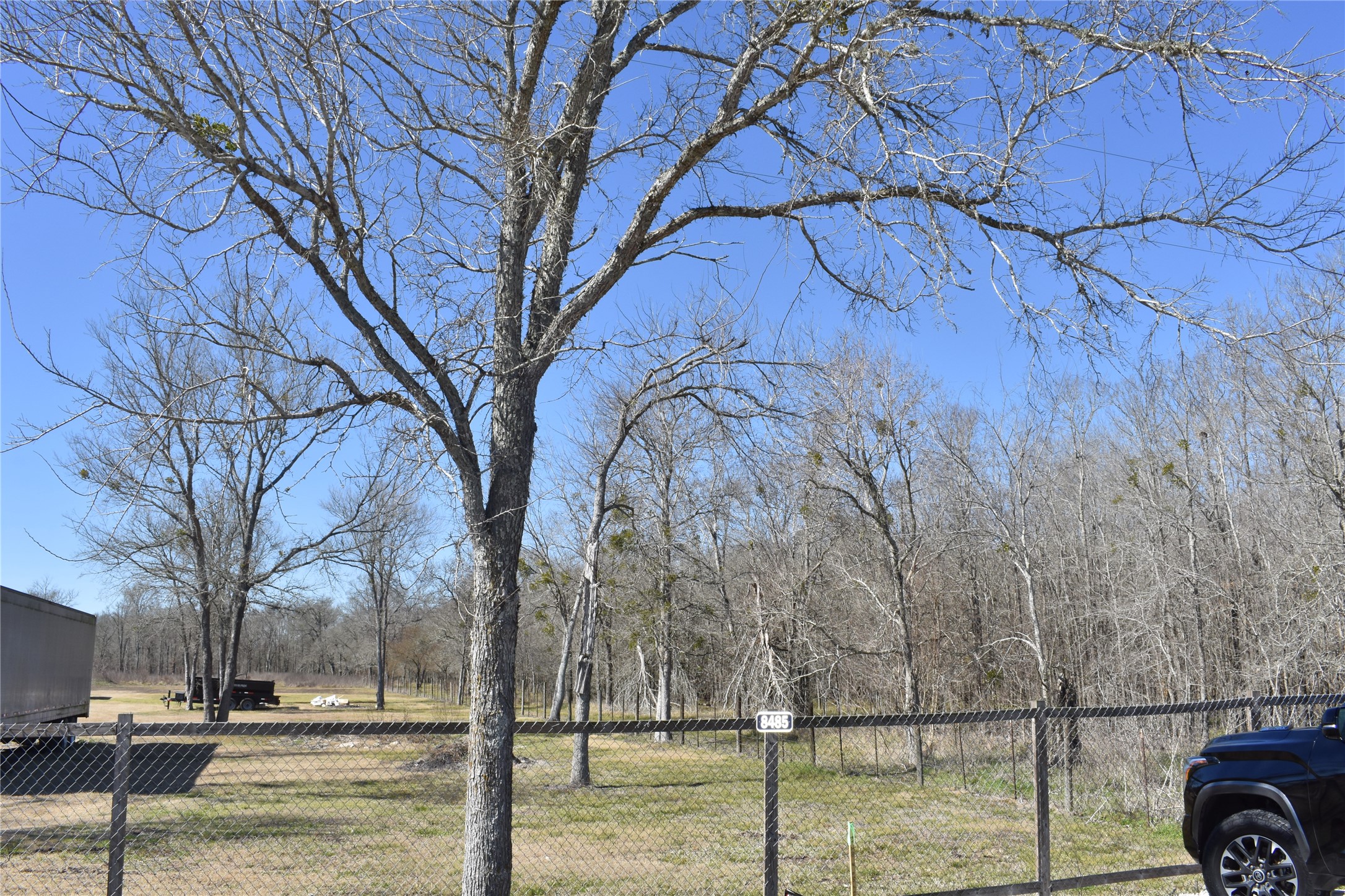 a view of outdoor space with lots of trees