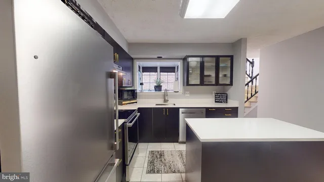 a view of a bathroom from a hallway