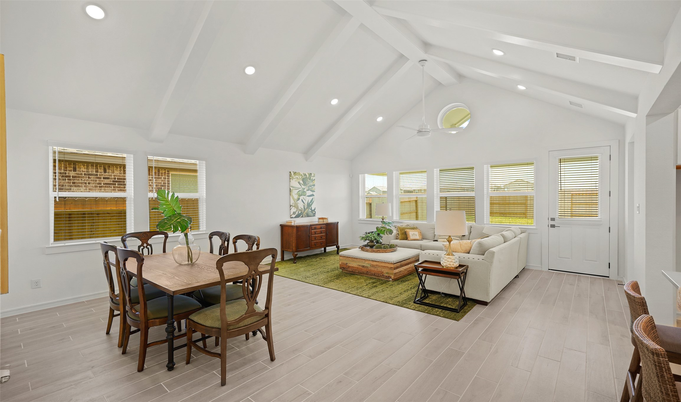 29307 Suncreek Rnch Court Waller, TX 77484 - Photo 7 of 18 Vaulted ceilings with painted beams in dining area and great room (*Photo not of actual home and used for illustration purposes only.)