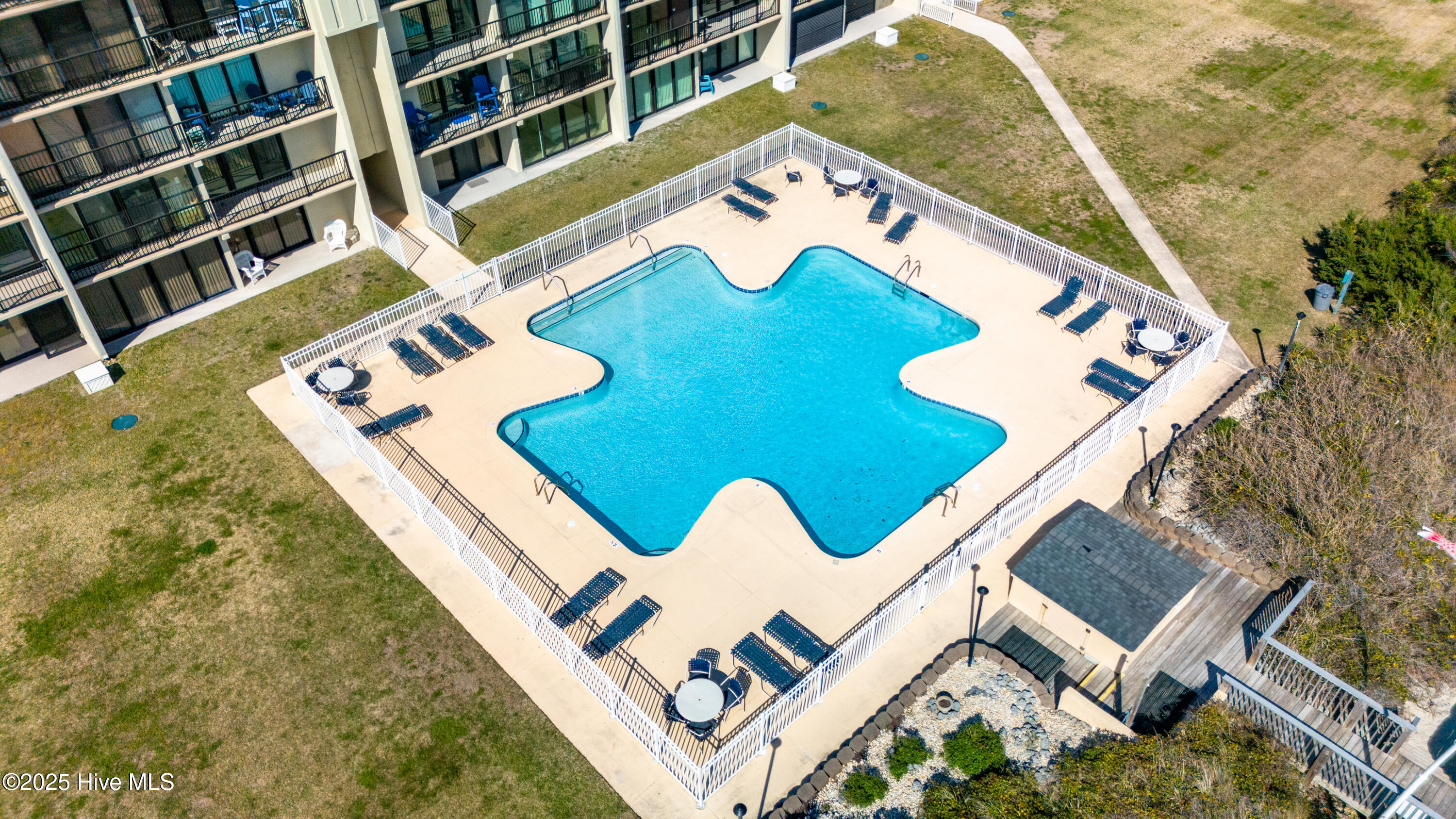 2305 West Fort Macon Road, Unit 207 Atlantic Beach, NC 28512 - Photo 45 of 50 Aerial Pool View