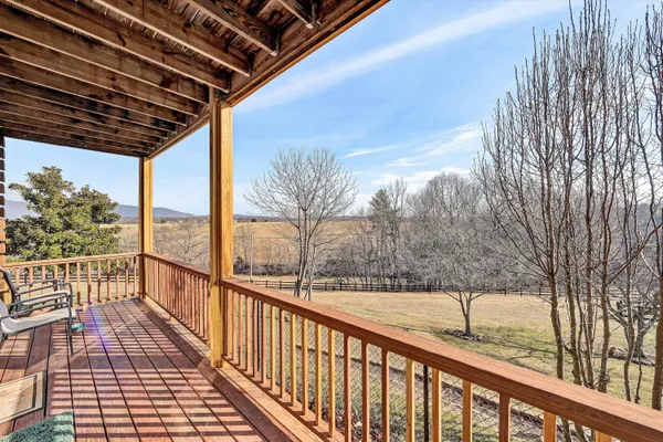 a view of porch with seating space