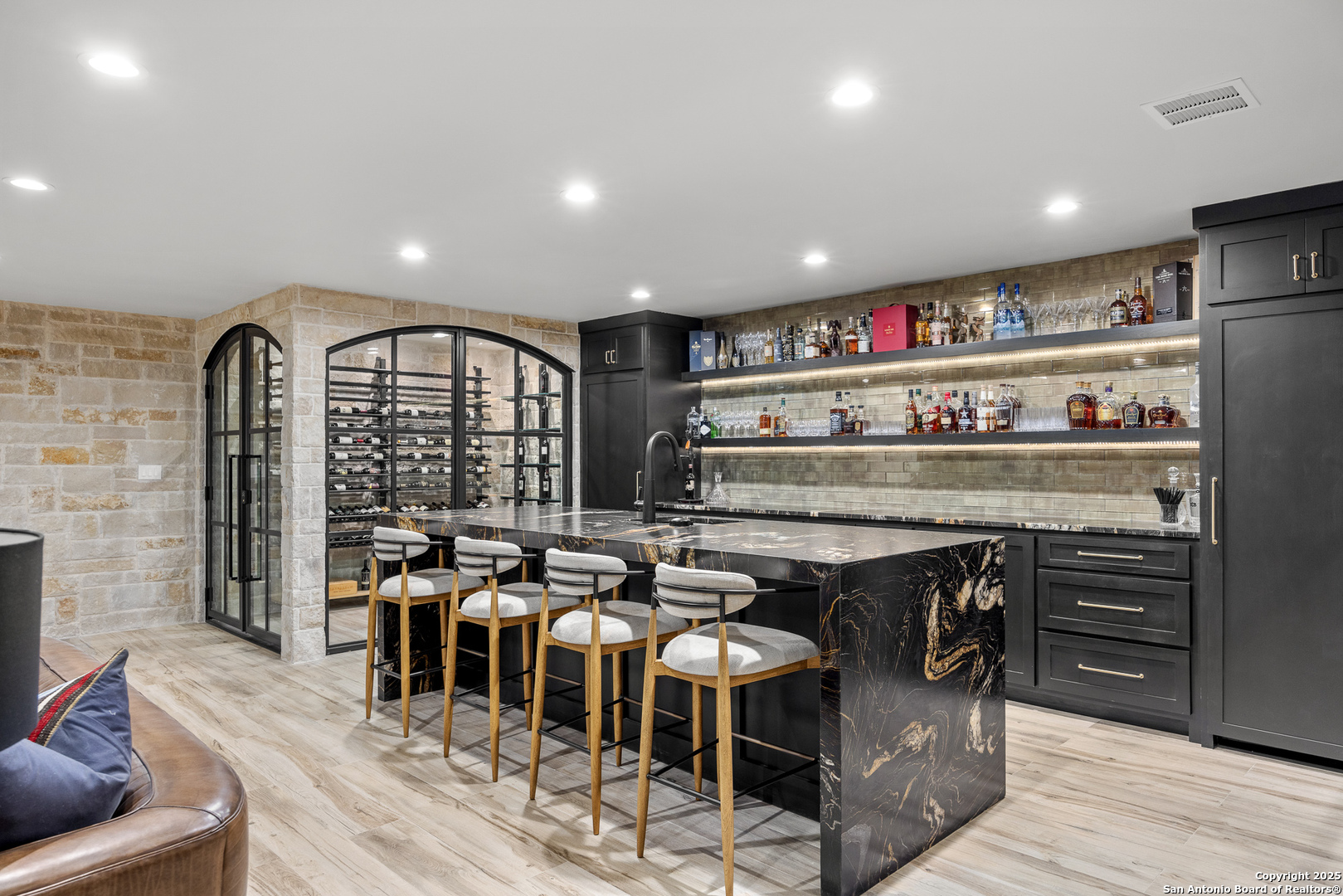 3280 Highway 39 Hunt, TX 78024 - Photo 34 of 50 a open kitchen with stainless steel appliances granite countertop a table chairs and a refrigerator