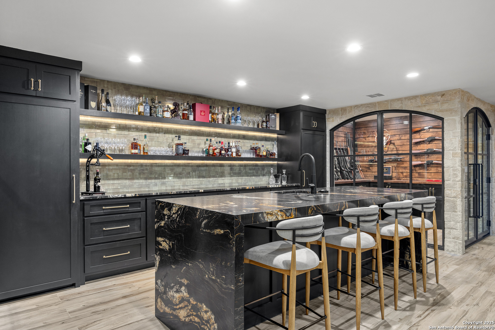 3280 Highway 39 Hunt, TX 78024 - Photo 38 of 50 a kitchen with stainless steel appliances granite countertop a stove and a refrigerator