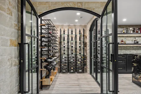 a view of a fireplace in a room