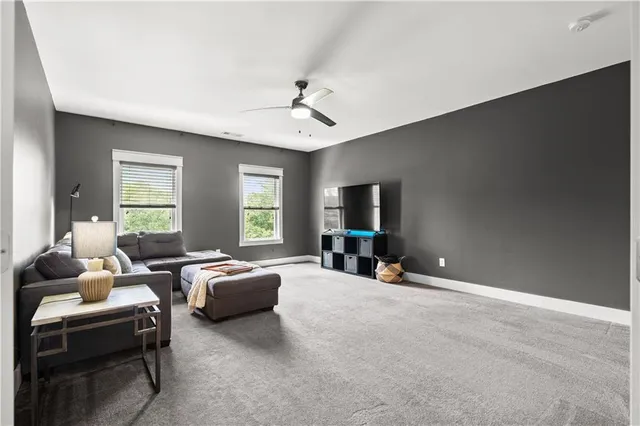 a front view of a house with a glass door