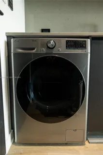 a close view of a washer and dryer