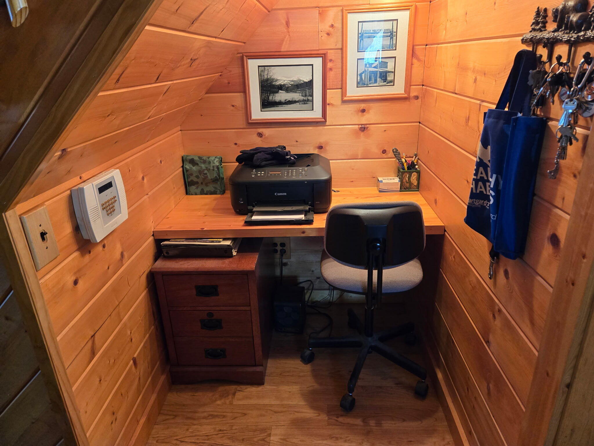 1051 West White Road Free Soil, MI 49411 - Photo 14 of 47 Built-in desk near kitchen