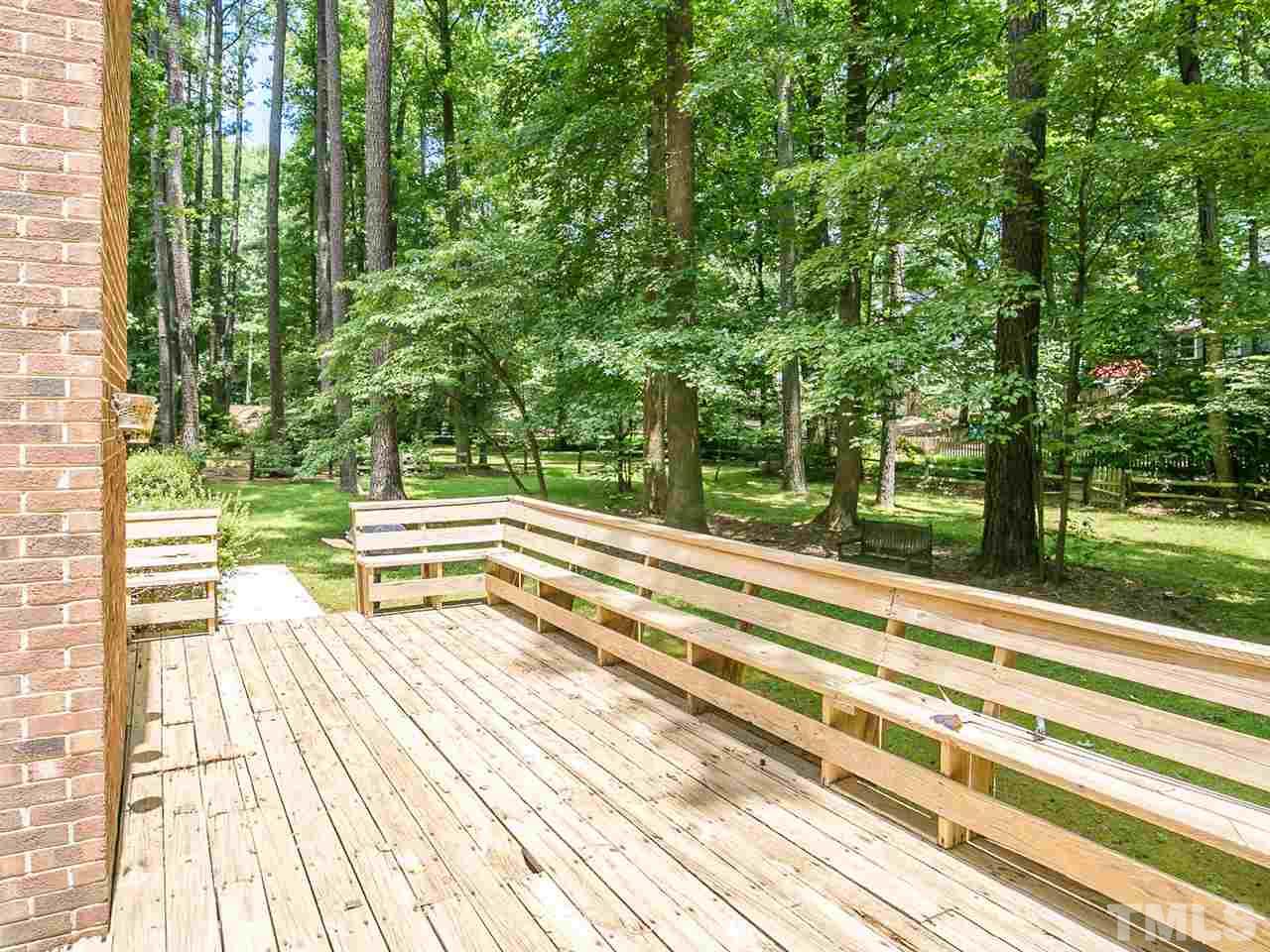 6116 Bayberry Lane Raleigh, NC 27612 - Photo 23 of 25 Large deck with 2 levels with bench seats along the edge - Perfect for entertaining