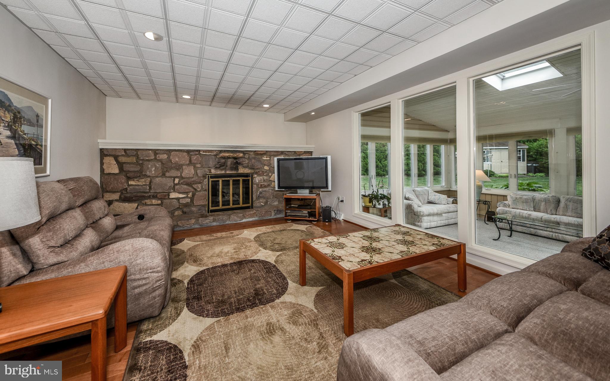 971 Lavera Road Warminster, PA 18974 - Photo 26 of 42 Family Room With Full Wall Stone Fireplace