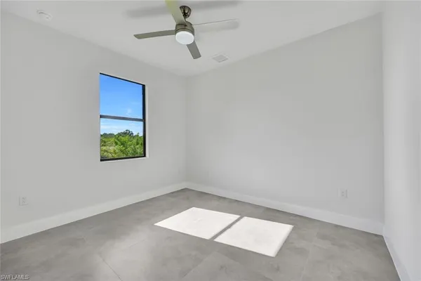 an empty room with a window