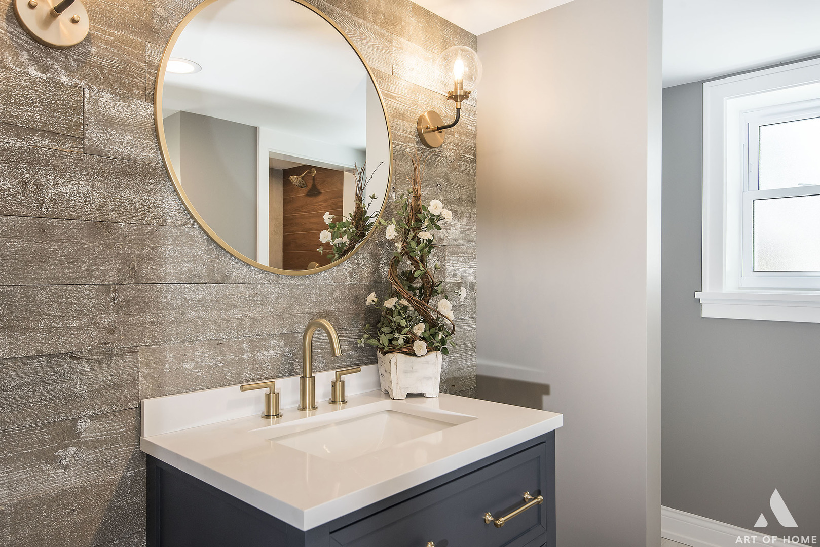 270 Holbrook Road Chicago Heights, IL 60411 - Photo 25 of 33 a bathroom with a sink vanity and a mirror