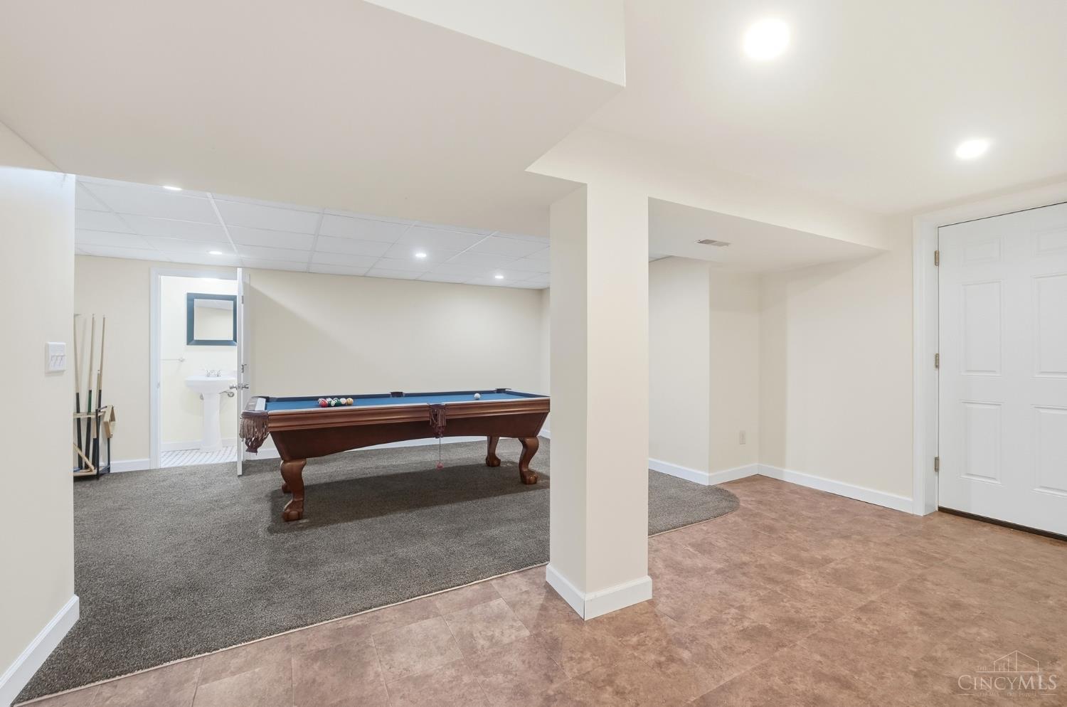 3661 Riehle Road Cincinnati, OH 45247 - Photo 39 of 83 Finished Lower Level Family Room space--Pool table removed