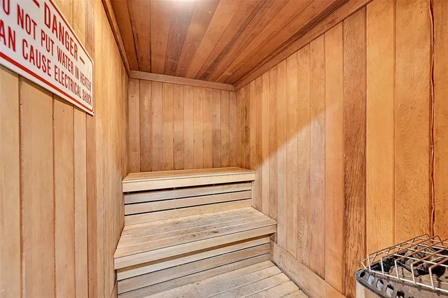 a view of a wooden door