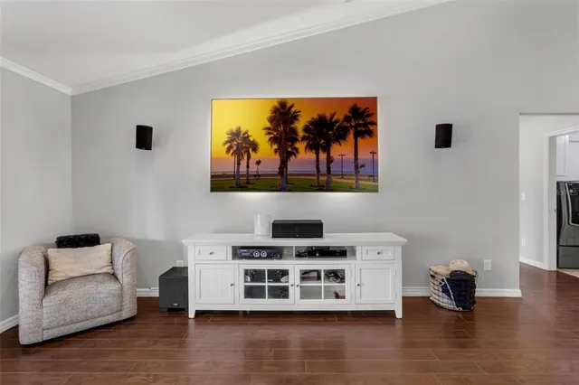a view of livingroom with furniture and wooden floor