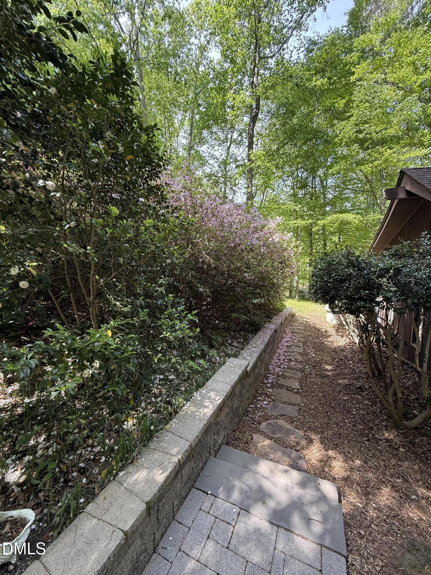 105 Barcliff Terrace Cary, NC 27518 - Photo 39 of 47 a view of a pathway both side of yard