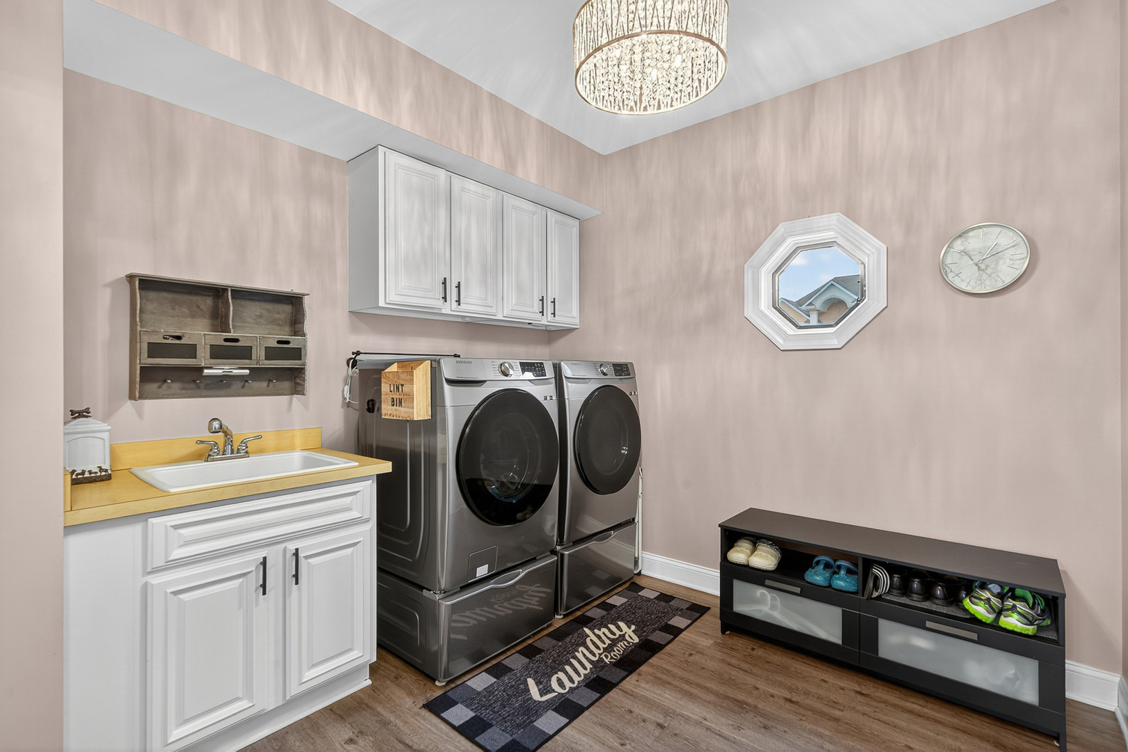 4210 Jacqueline Lane Crystal Lake, IL 60014 - Photo 13 of 48 a view of a storage and utility room with washer and dryer