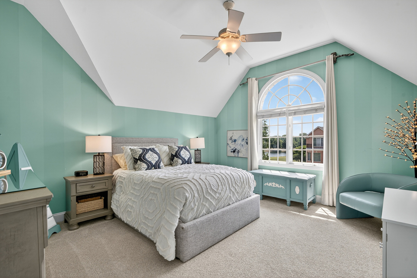 4210 Jacqueline Lane Crystal Lake, IL 60014 - Photo 25 of 48 a bedroom with a bed couch and a large window
