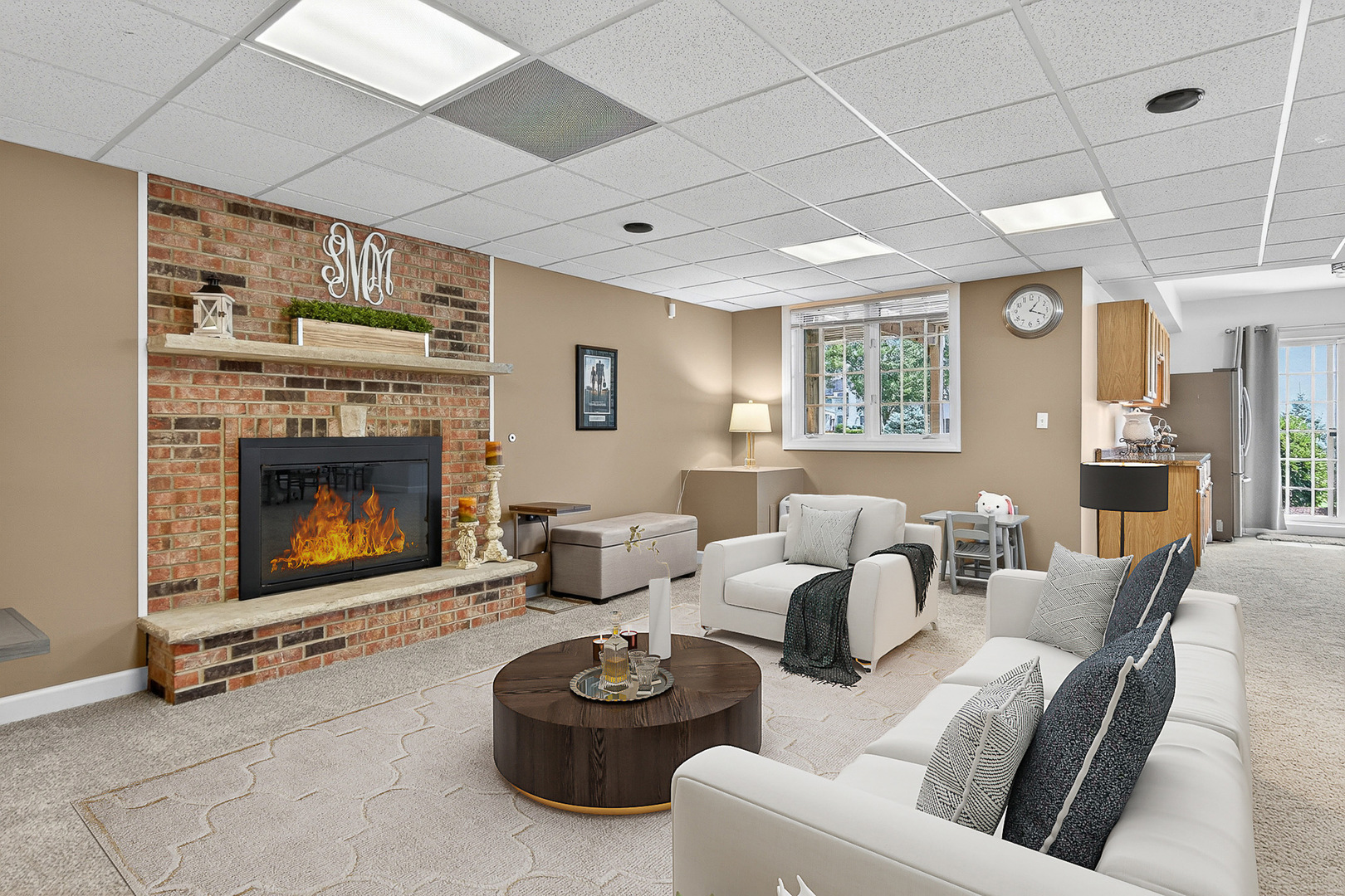 4210 Jacqueline Lane Crystal Lake, IL 60014 - Photo 33 of 48 a living room with furniture and a fireplace