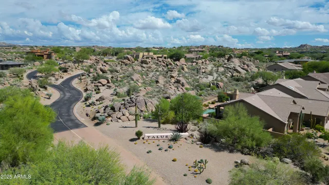 an aerial view of multiple house