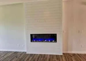 a view of a fireplace