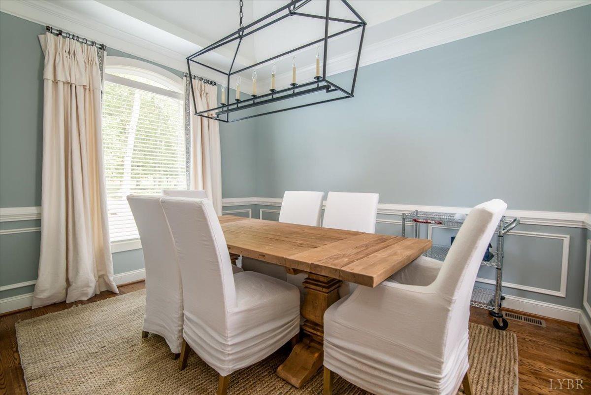 3816 Cottontown Road Forest, VA 24551 - Photo 13 of 53 Dining room with large window and step ceiling. Upgraded Lighting