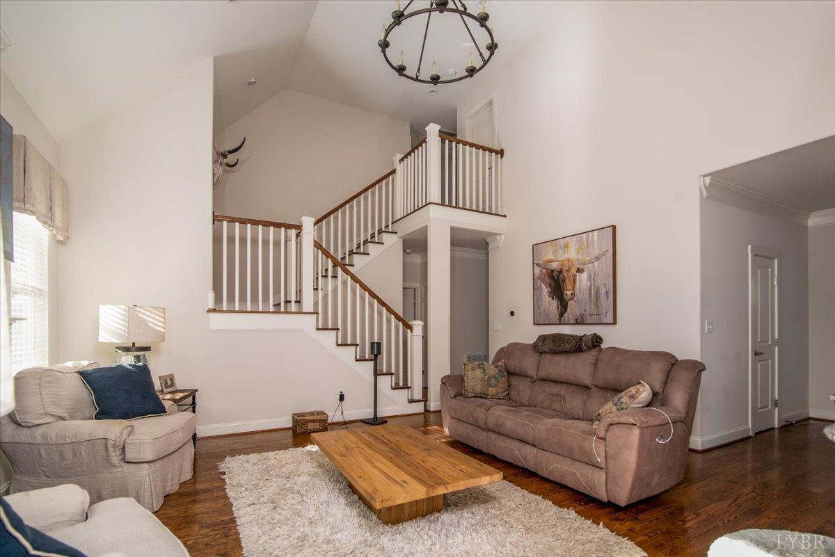 3816 Cottontown Road Forest, VA 24551 - Photo 28 of 53 Beautiful staircase to upper level. Great looking light fixture!