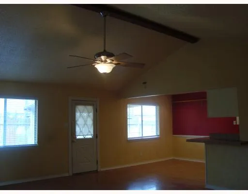 a view of a livingroom with a window